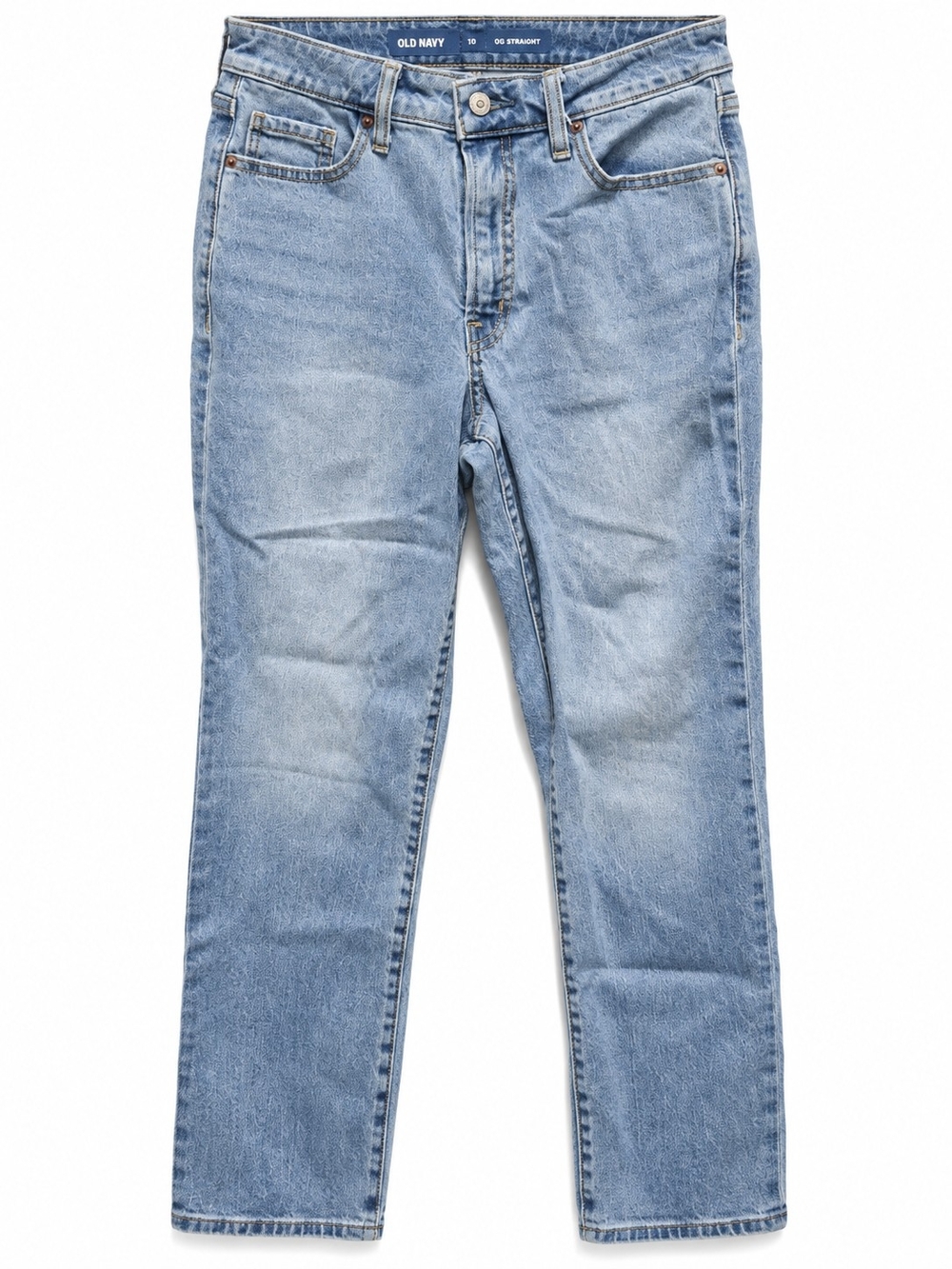 Old Navy High-Rise OG Straight Jeans Size 10 Petite Light Wash